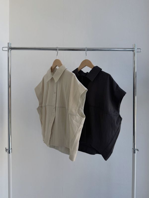 cocoon silhouette crepe shirts