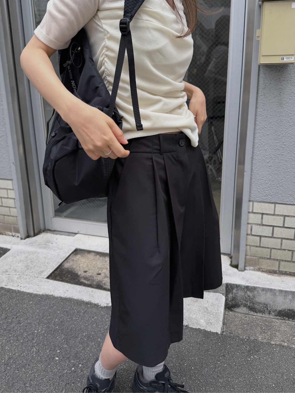 ツイルタックバミューダパンツ｜レディースボトムス｜nananamoe