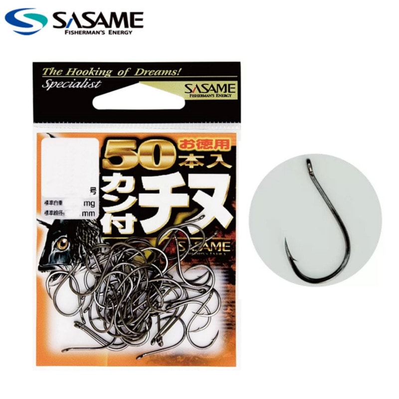 ささめ針 カン付チヌ 徳用50本入 黒 3号 | ハリ・仕掛け,磯