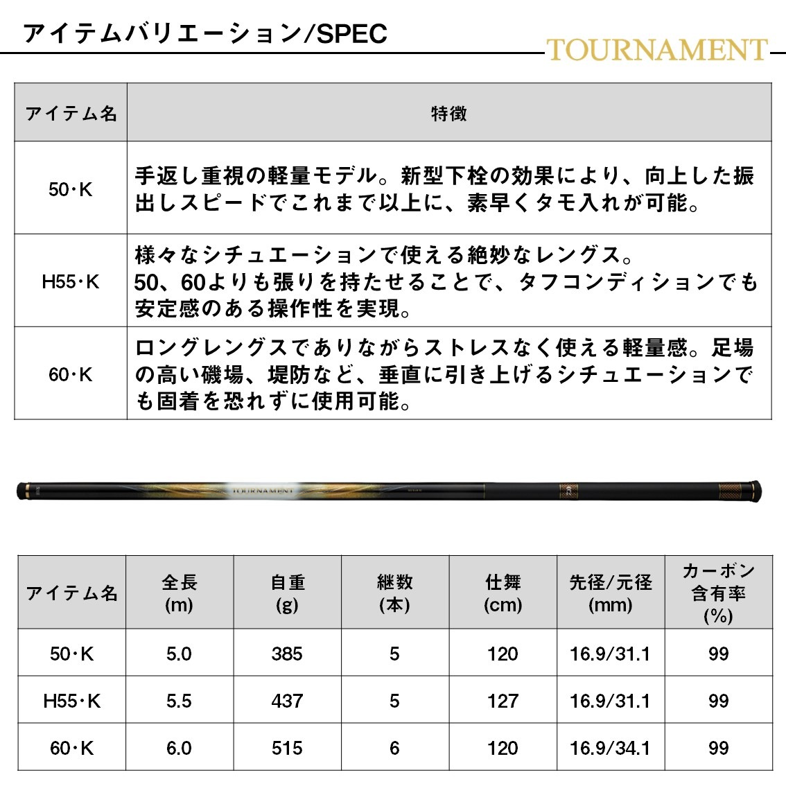 ダイワ 24トーナメント磯 玉の柄 50•K ダイワ 24 トーナメント磯 玉の柄 50・K | 竿・ロッド,玉の柄,ダイワ