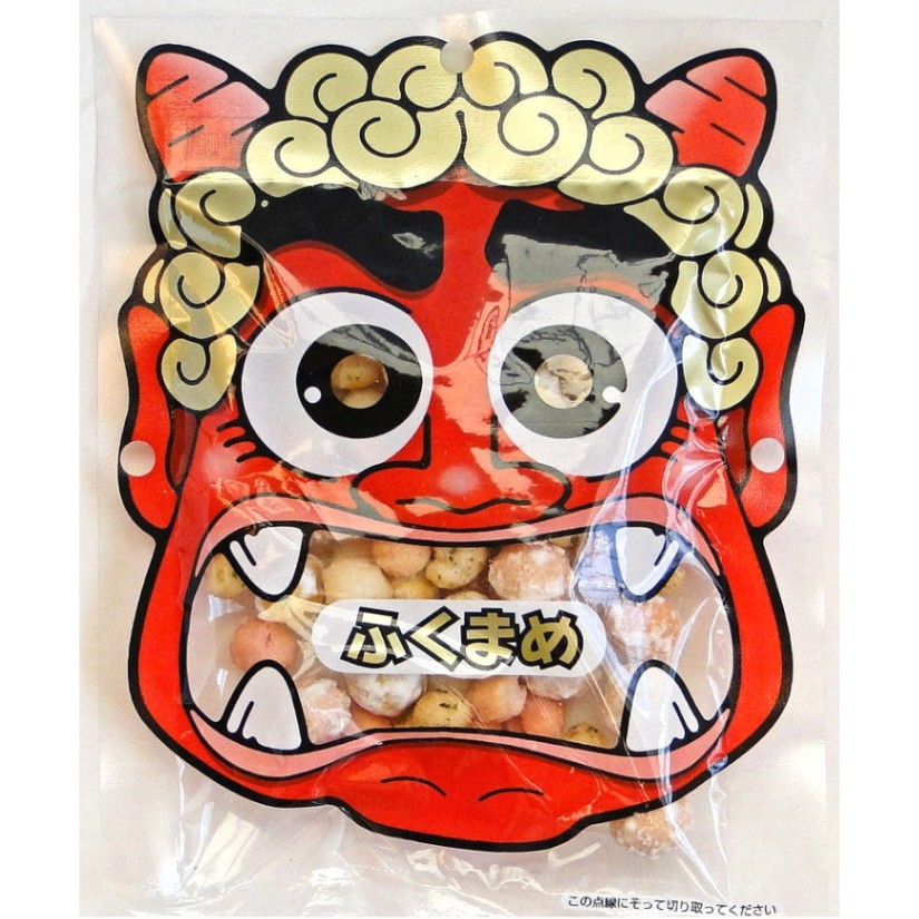 赤鬼ふくまめ40g 単品販売 九州産大豆砂糖がけ豆菓子と甘辛醤油味