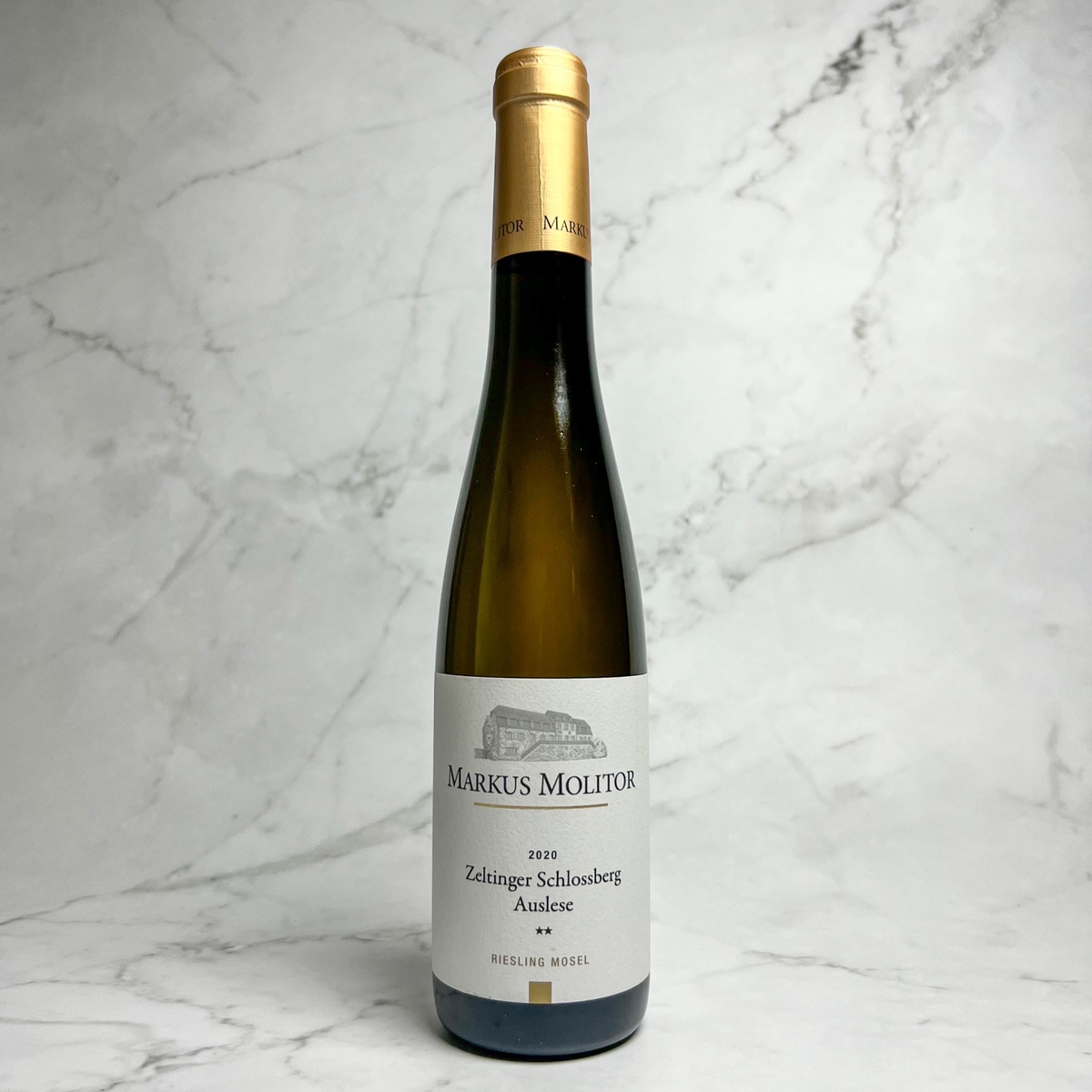マーカス・モリトール リースリング ツェルティンガー・シュロスベルク アウスレーゼ ゴールデン・カプセル 2020（ドイツ モーゼル ハーフボトル）【まろやかな甘さ◎】
