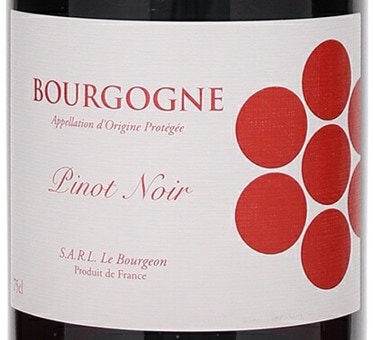 ル・ブルジョン ブルゴーニュ ピノ・ノワール 2022（フランス