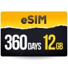 【訳あり・数量限定販売】〜通信期間2023/10/31の為格安販売中〜【eSIM】CALENDAR eSIMプリペイドプラン 360日12GBプラン[Mプラン] 期間内使い切りプラン|eSIMプリペイ