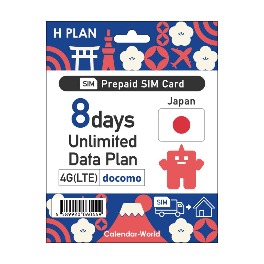 日本国内用プリペイドSIMカード JPSIM AIR 8日間day無制限プラン SIMピン付(nano/micro/標準SIMマルチ対応)