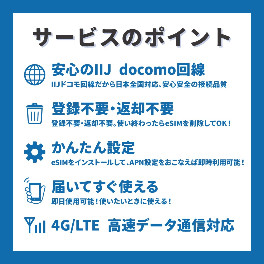 【日本国内向け】追加リチャージができるCALENDAR eSIMプリペイドプラン期間内使い切りプラン [Jプラン]【eSIM】