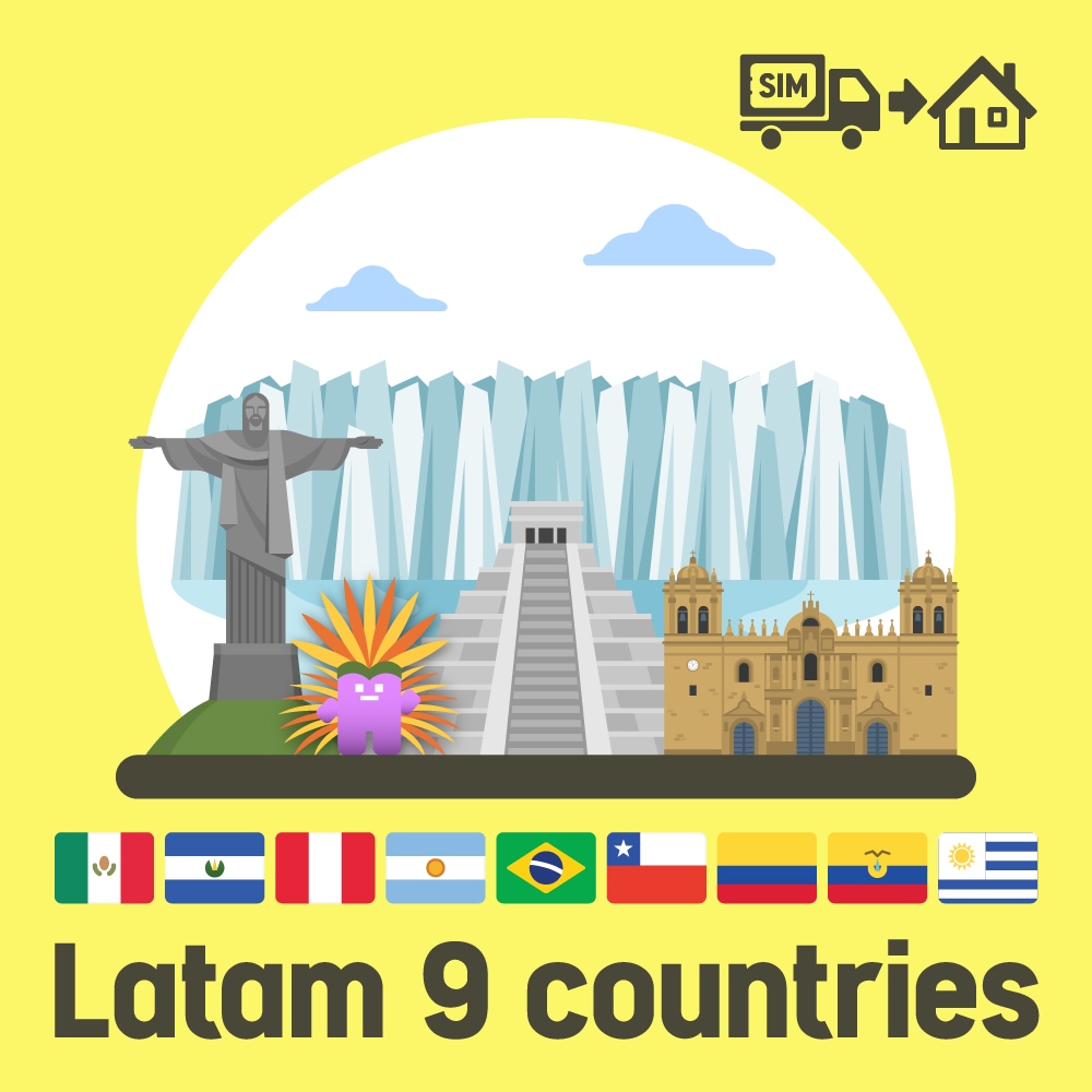 ラテンアメリカ9ヵ国で使えるプリペイドSIMカード/DAYプラン