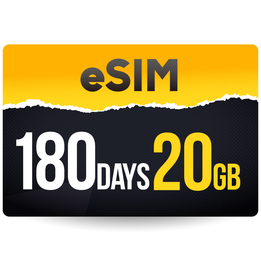 【eSIM】【日本国内向け】CALENDAR eSIMプリペイドプラン 180日20GBプラン[Mプラン] 期間内使い切りプラン※iOS端末のみ自動認識可能※
