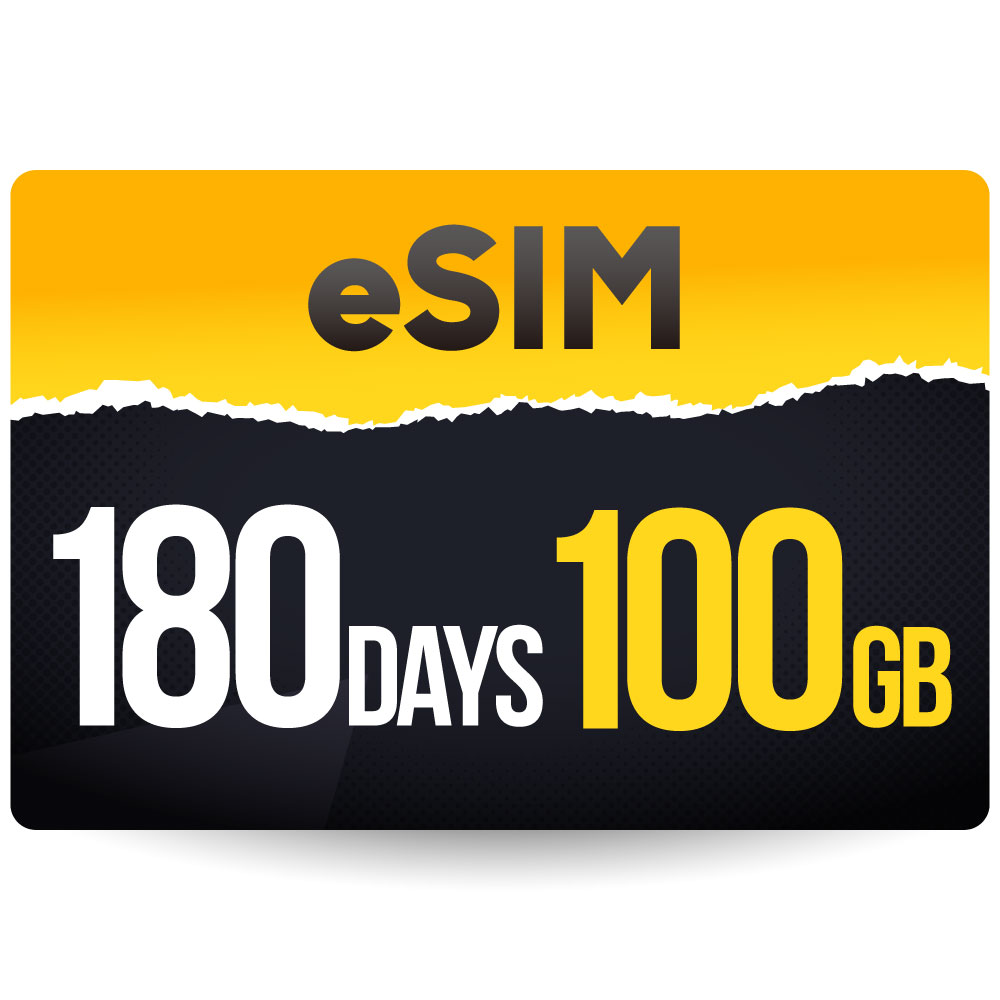 【eSIM】CALENDAR eSIMプリペイドプラン 180日100GBプラン[Mプラン] 期間内使い切りプラン