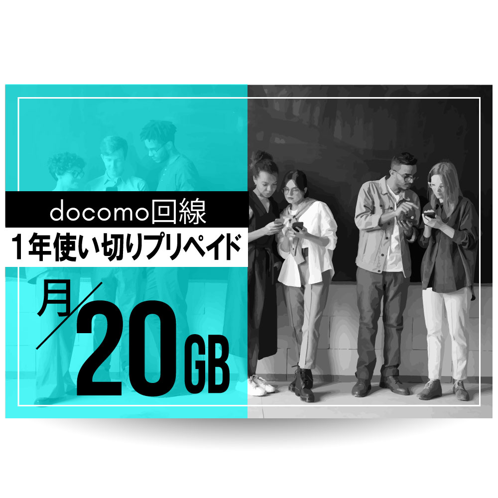 CALENDAR SIMカード docomo回線1年プリペイドSIMカード 月/所定容量プラン[Jプラン]