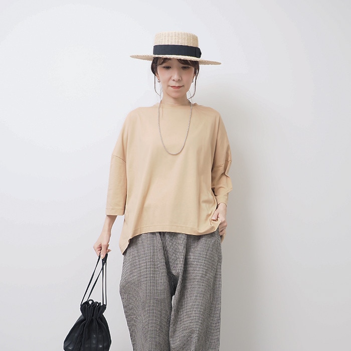 NARU(ナル) 72/2サイロプレミアム7分袖Tシャツ 648270BE