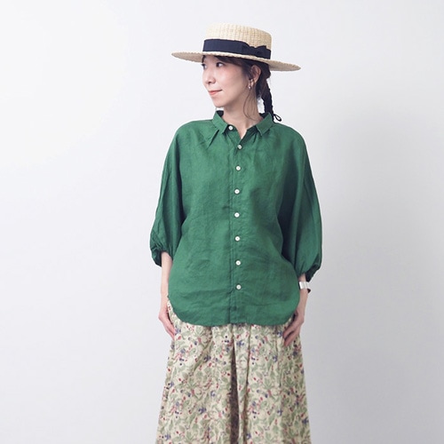 NARU FACTORY 40フレンチリネン ターキーシャツ ブラウス NARU(ナル) 40フレンチリネン ターキーシャツ 649872BD | all_items