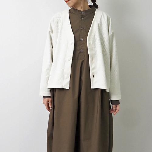 NARU(ナル) ブークレーヘリンボンカーディガン 650216