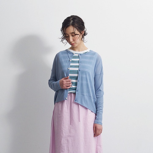 NARU(ナル) 80シアーストレッチフライス ワイドカーディガン 655235