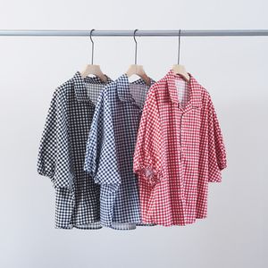 NARU(ナル) ブロードチェック柄 ゆったりシャツ 663913