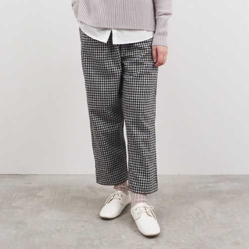 Y92) NARU(ナル) 高密度ギャバチェック コージーパンツ NARU(ナル) 高密度ギャバチェック コージーパンツ 662916 | 新着