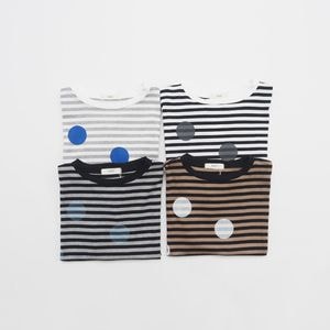 NARU(ナル) クラシック天竺ボーダー ミナミドットシャツ 655011