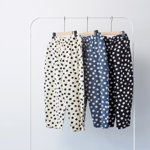 NARU(ナル) リップルクロスランダムドット エッグパンツ 667812