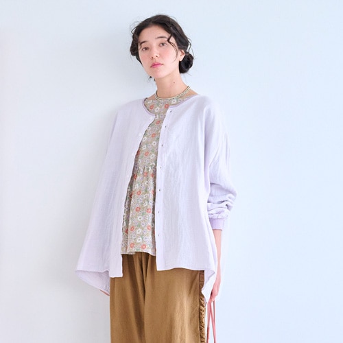 NARU(ナル) ダブルガーゼ ワイドフレアブラウス(2WAY) 665811BF