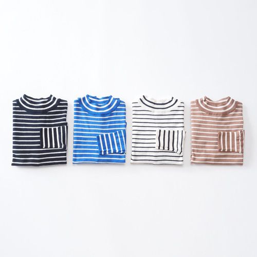 NARU(ナル) ムースヤーン ハイネックボーダーニット 665706