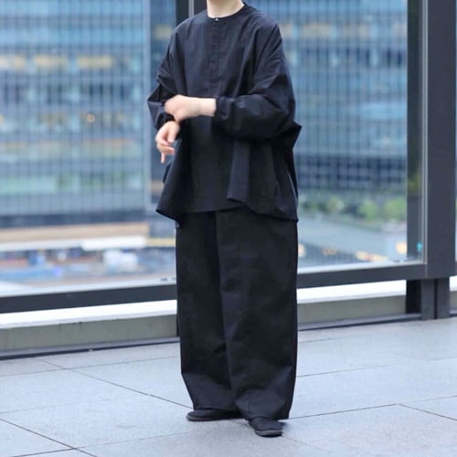 【予約】【aiさんコラボ】NARU(ナル) ポリエステルコットンツイルストレッチ コクーンパンツ 6W-ai-02