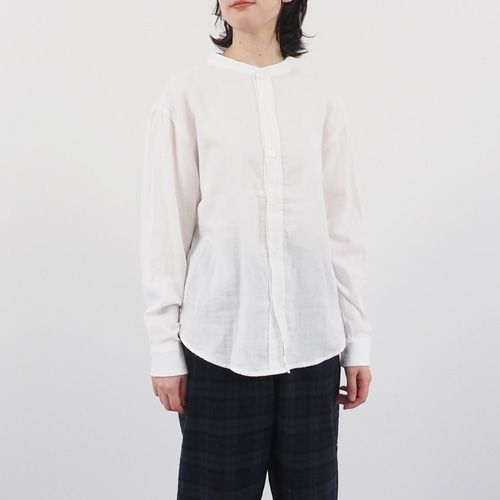 NARU(ナル) ダブルガーゼ オールデイズシャツ「スタンドカラー&イージーフィット」 665810