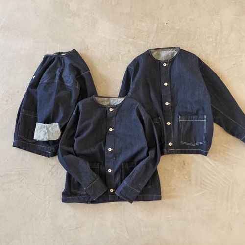 NARU(ナル) 12ozムラデニム ノーカラージャケット 666811 | トップス