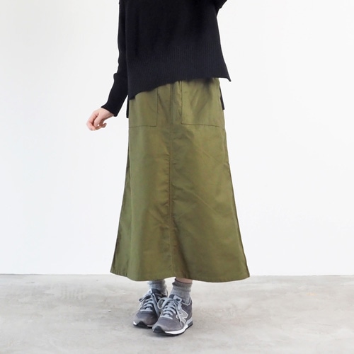NARU(ナル) ムラ糸ミリタリーバックサテン ベイカースカート 666817