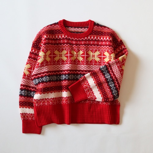 【冬の特別価格】NARU(ナル) タスマニアラム フェアアイルニット 665620