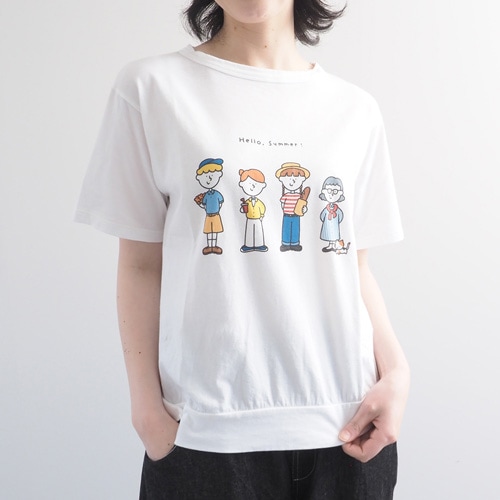 【予約】【NARU×FUDGEコラボ】NARU(ナル) momoさんコラボプリントTシャツ 6mo-01