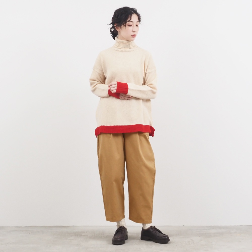 NARU(ナル) ギャバ タックテーパードパンツ 659997