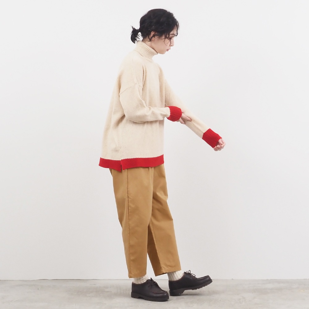 NARU(ナル) ギャバ タックテーパードパンツ 659997