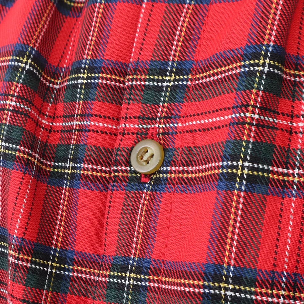 NARU(ナル) ロイヤルタータン フリルネックシャツ 665860