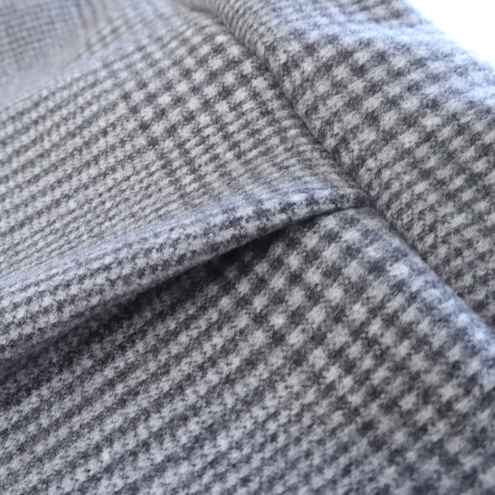 NARU(ナル) WOOLET杢グレンチェック タックパンツ 656237