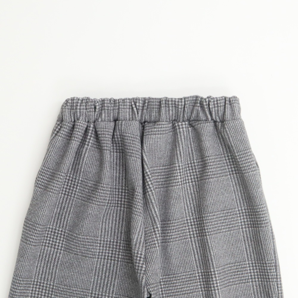 NARU(ナル) WOOLET杢グレンチェック タックパンツ 656237