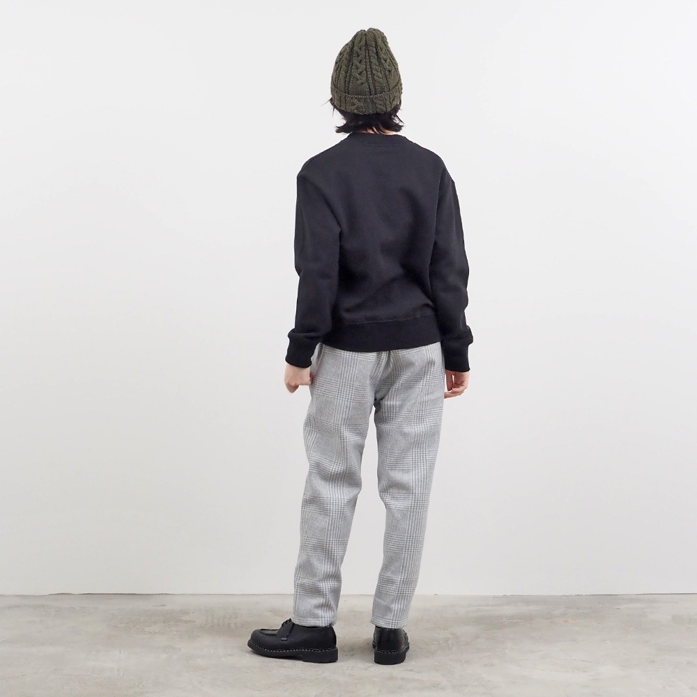 NARU(ナル) WOOLET杢グレンチェック タックパンツ 656237