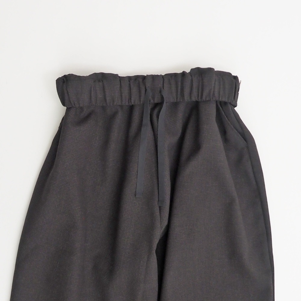 NARU(ナル) 綿麻ウール千鳥 ロールアップカフェパンツ 659927