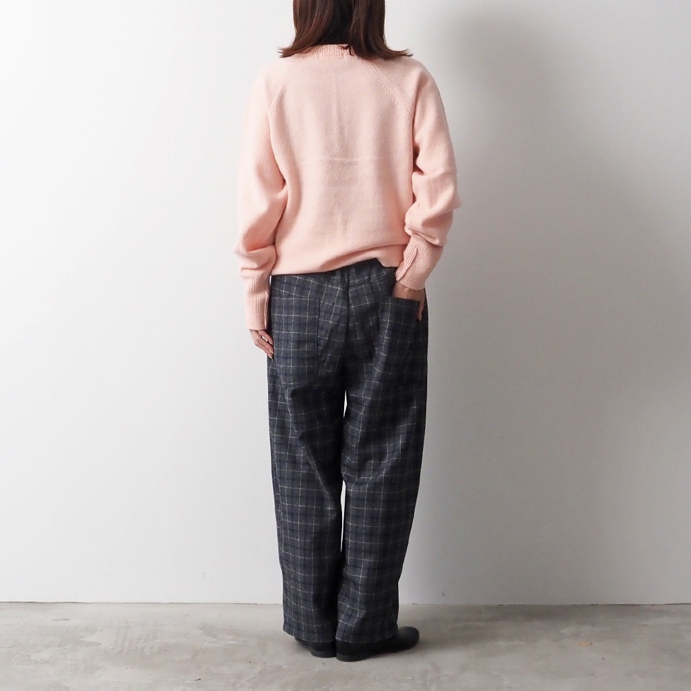 NARU(ナル) ウールリサイクルクロスチェック ノッポパンツ 6569361