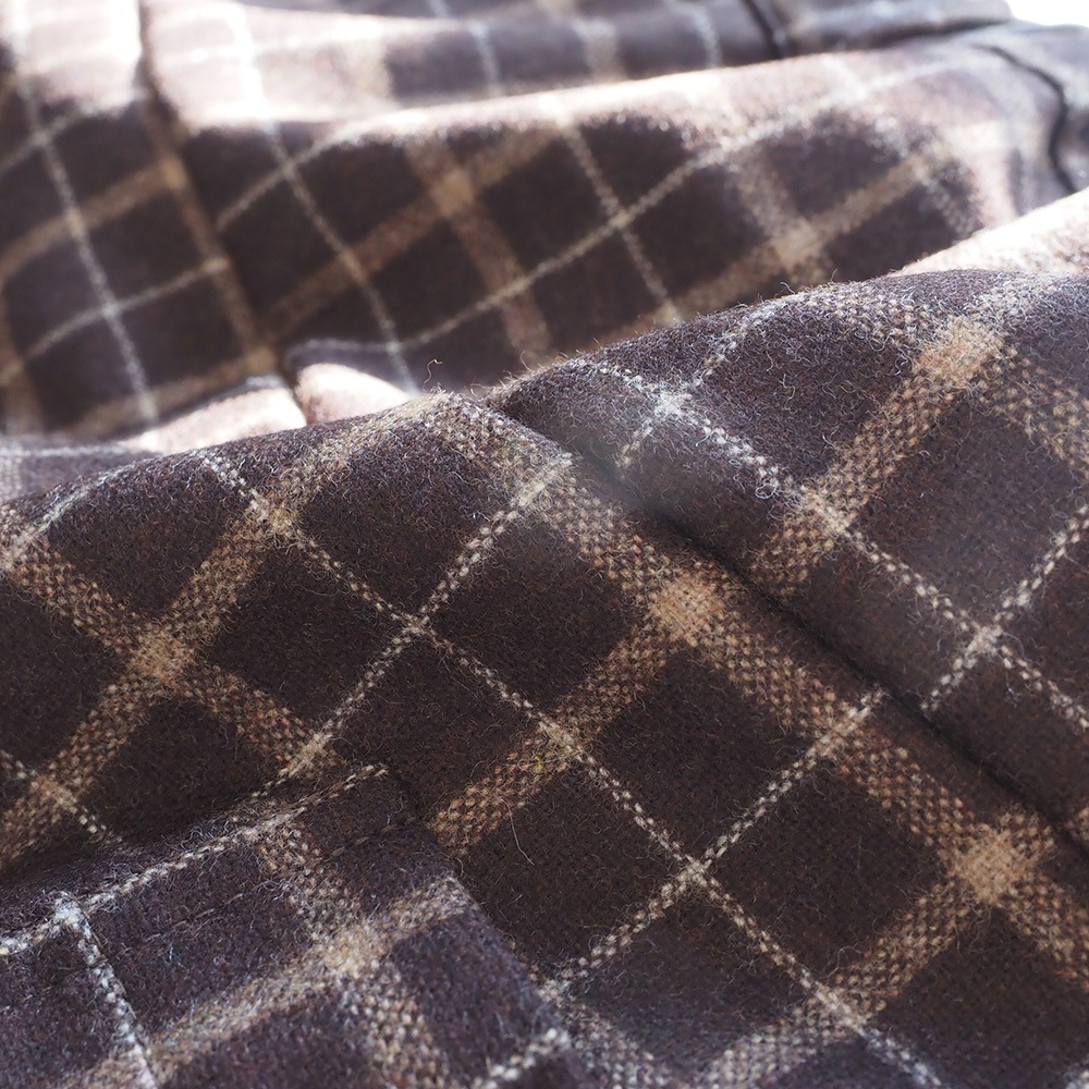 NARU(ナル) ウールリサイクルクロスチェック ノッポパンツ 6569361