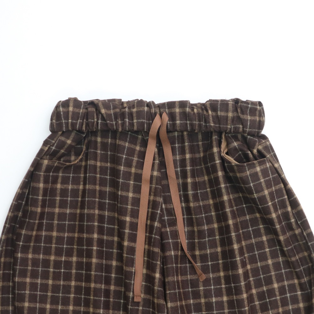 NARU(ナル) ウールリサイクルクロスチェック ノッポパンツ 6569361