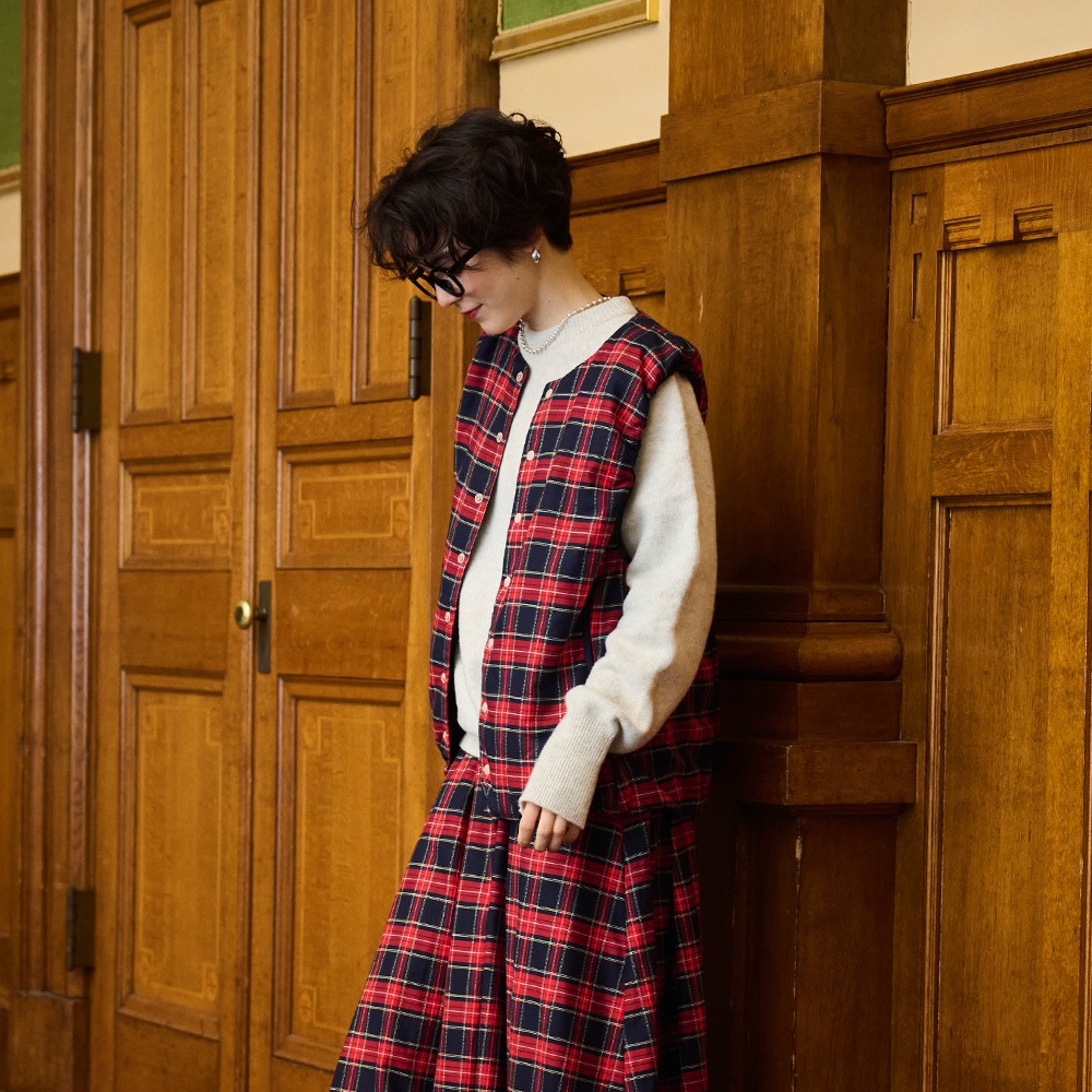 NARU(ナル) ロイヤルタータン パデットベスト 665105