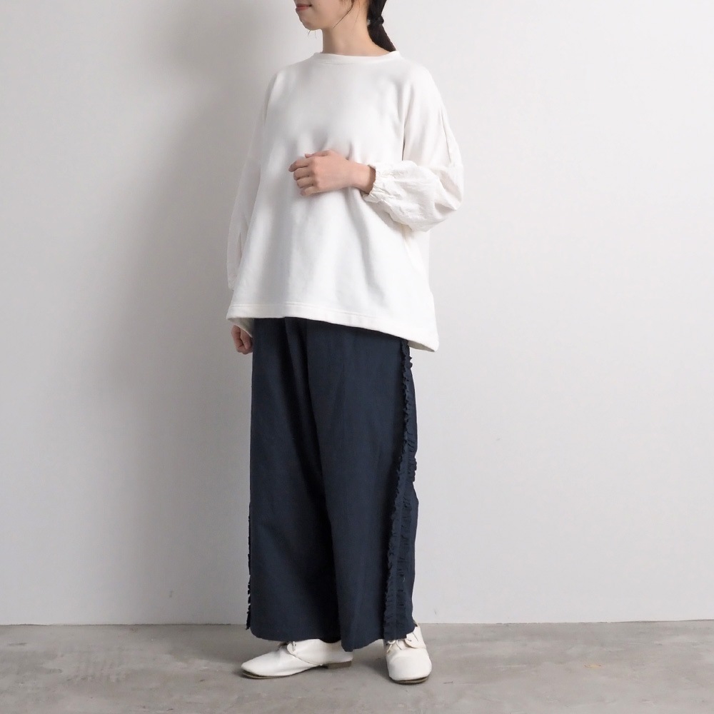 NARU(ナル) 30/10セントラル裏毛×シーチングハンドワッシャー ワイドPO 670003