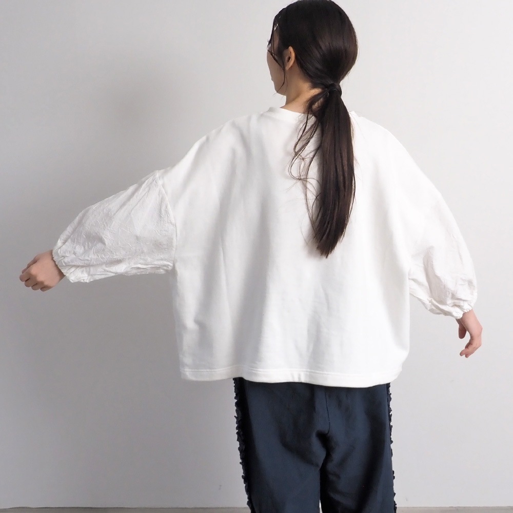 NARU(ナル) 30/10セントラル裏毛×シーチングハンドワッシャー ワイドPO 670003