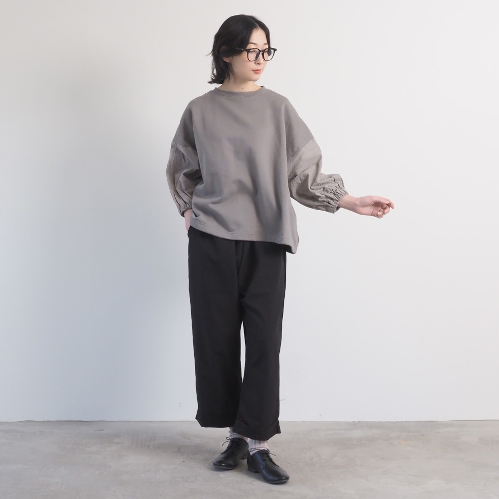 NARU(ナル) 30/10セントラル裏毛×シーチングハンドワッシャー ワイドPO 670003