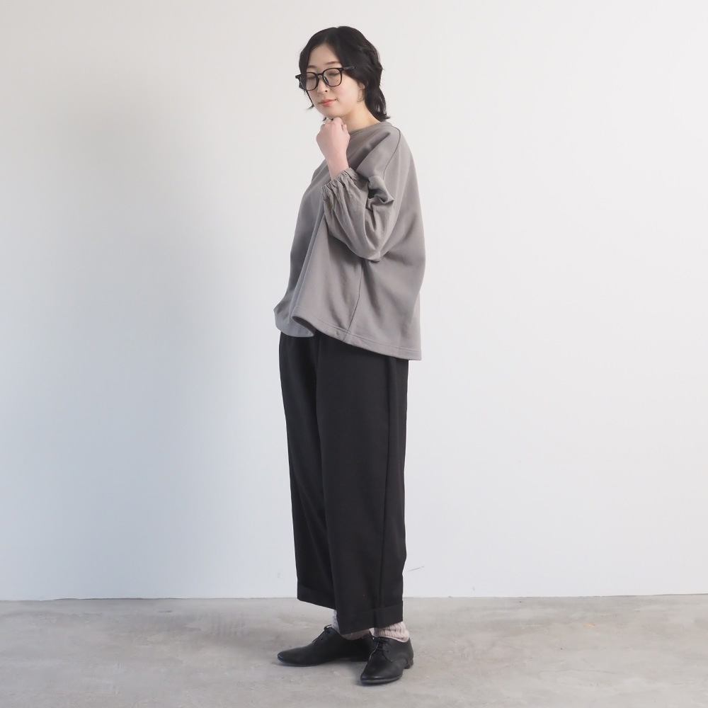 NARU(ナル) 30/10セントラル裏毛×シーチングハンドワッシャー ワイドPO 670003