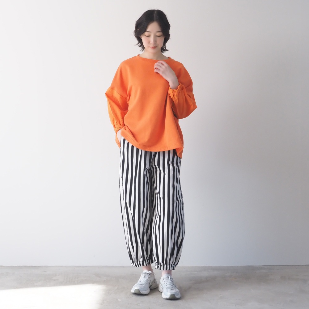 NARU(ナル) 30/10セントラル裏毛×シーチングハンドワッシャー ワイドPO 670003