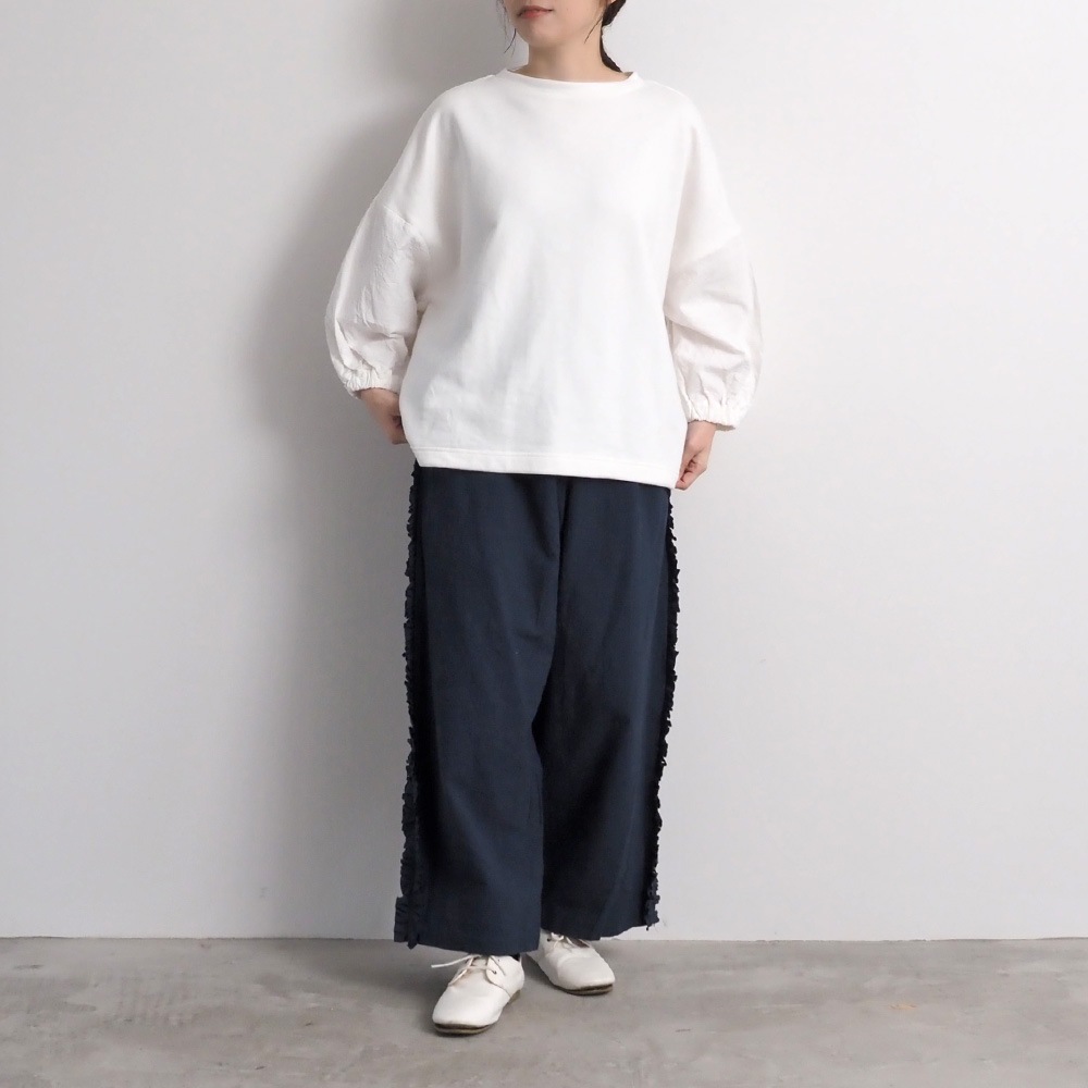 NARU(ナル) 30/10セントラル裏毛×シーチングハンドワッシャー ワイドPO 670003