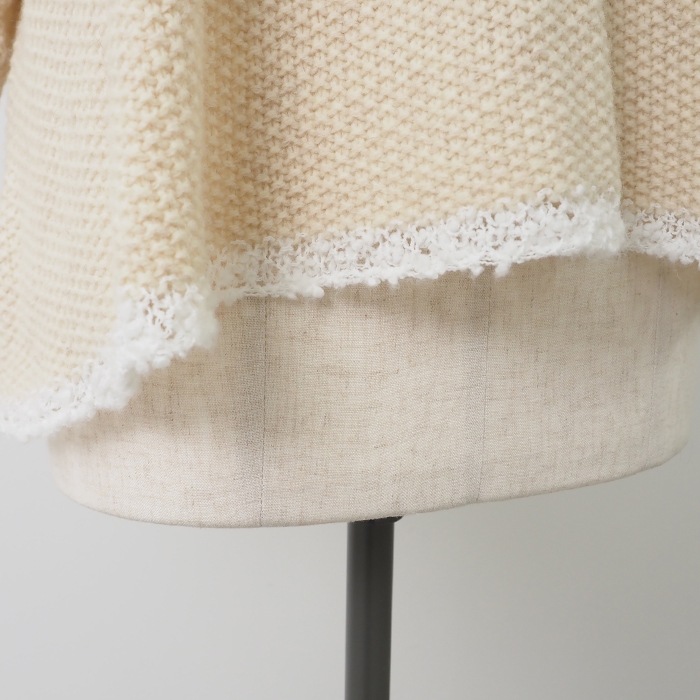 NARU(ナル) ミラノラム アンティークバスケット柄バイカラーニット 656405