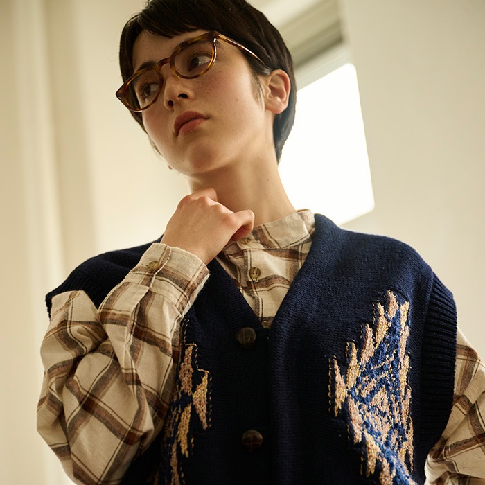 NARU(ナル) 20綿麻起毛チェック スミスシャツ 656805