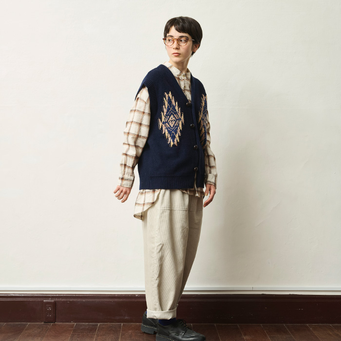 NARU(ナル) 20綿麻起毛チェック スミスシャツ 656805